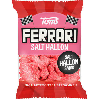 Toms Ferrari Salt Hallon Påse - Salty Raspberry Gummy Cars 120g