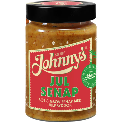 Johnny's Julsenap Söt & Grov med Julkryddor - Christmas Mustard 315g