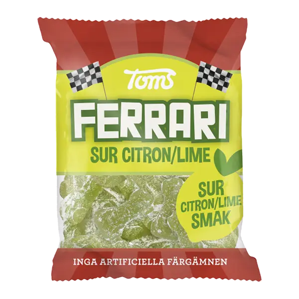 Toms Ferrari Citron Lime Påse - Lemon Lime Gummy Cars 120g