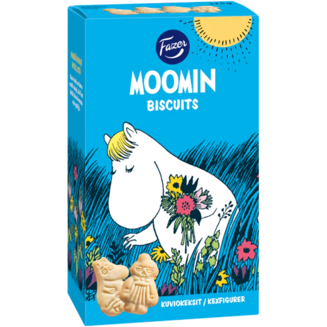 Fazer Moomin Biscuits - Moomin shaped Biscuits with Vanilla flavour 175g