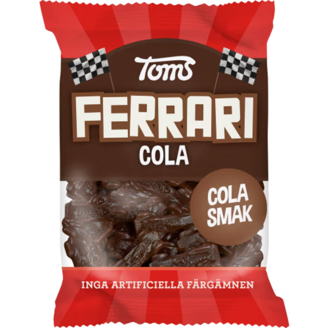 Toms Ferrari Cola Påse - Gummy Candies with a Cola Flavor 120g