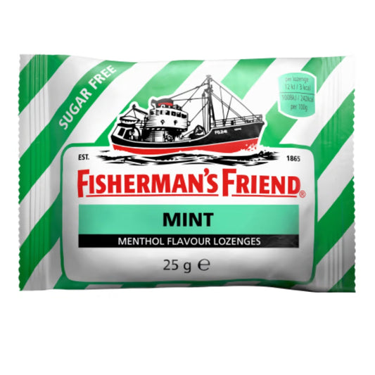 Fisherman's Mint Sugar Free Halstabletter - Sugar-Free Mint-Flavored Lozenges 25g