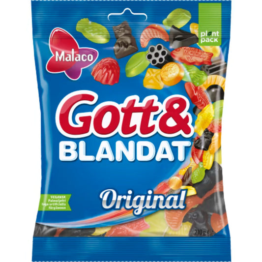 Malaco Gott & Blandat Original – Fruity Wine Gum Mix 210g