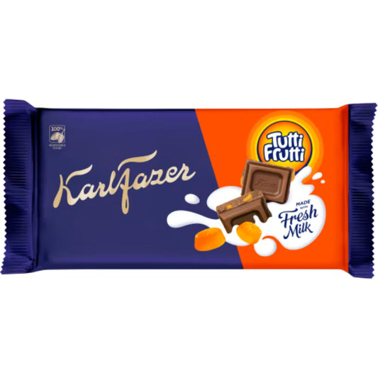 Karl Fazer Tutti Frutti Chokladkaka - Tutti Frutti Milk Chocolate bar 145g