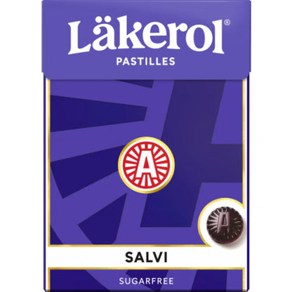 Läkerol Salvi – Salty Liquorice & Viola Pastilles 25g