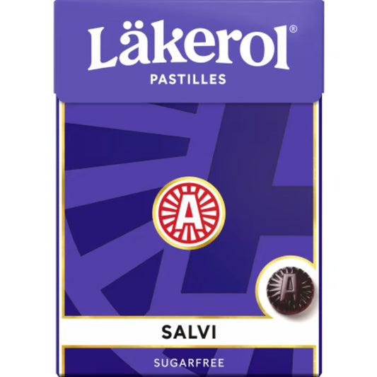 Läkerol Salvi – Salty Liquorice & Viola Pastilles 25g