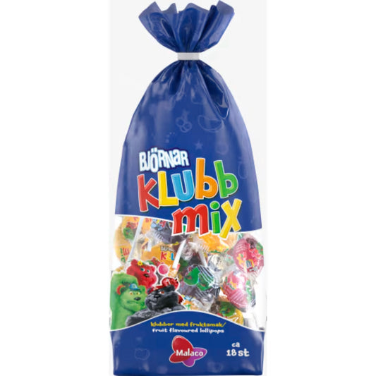 Malaco Björnar Klubbmix - Lollipop Mix 200g