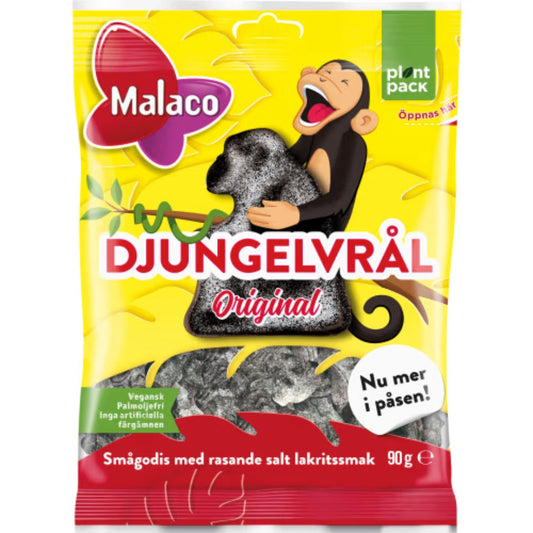 Malaco Djungelvrål – Salty Liquorice 90g