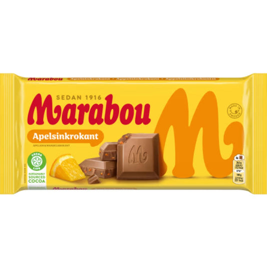 Marabou Apelsinkrokant - Milk Chocolate With Orange Crisp 160g