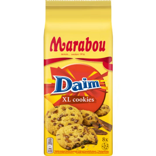 Marabou Daim Cookies Xl - Cookies with Milk Chocolate and Crunchy pieces of Daim 184g