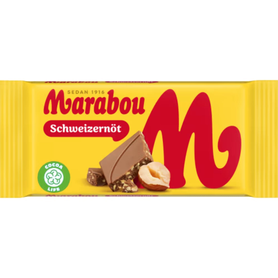 Marabou Schweizernöt Mini - Milk Chocolate with Hazelnut pieces 24g