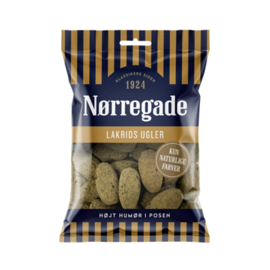 Nørregade Salta Ugglor - Licorice Candies 90g