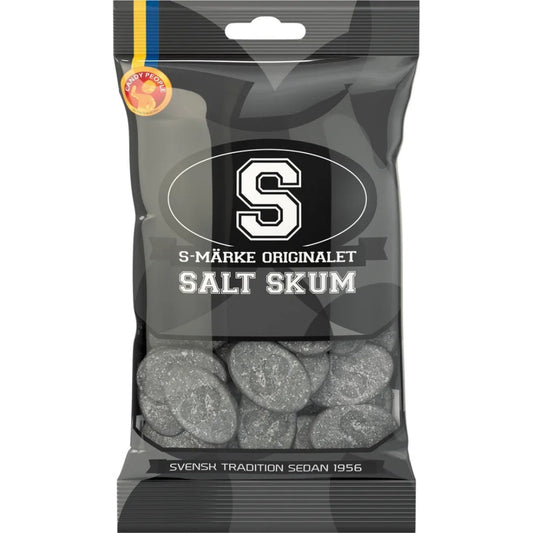 Salta Ess S-Märke Originalet Salt Skum - Salty Foam Candy 70g