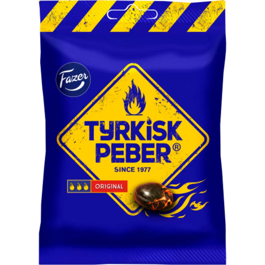 Fazer Turkisk Peppar Original – Salt Liquorice Sweets 150g