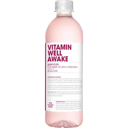 Vitamin Well Awake Hallon Pet - Raspberry Vitamin Drink 50cl