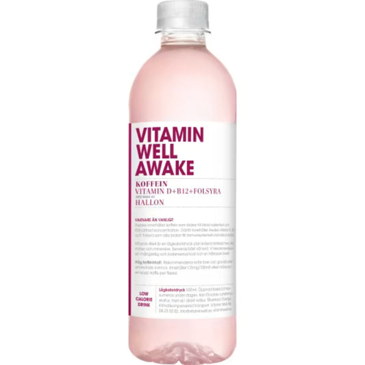 Vitamin Well Awake Hallon Pet - Raspberry Vitamin Drink 50cl