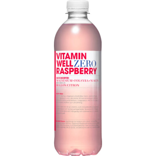 Vitamin Well Raspberry Zero Funktionsvatten Pet - Raspberry Zero Vitamin Drink 50cl