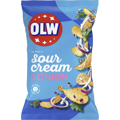 OLW Sourcream & Onion Crisps 175g